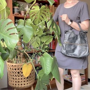 Pietro Alessandro Italian black leather handbag